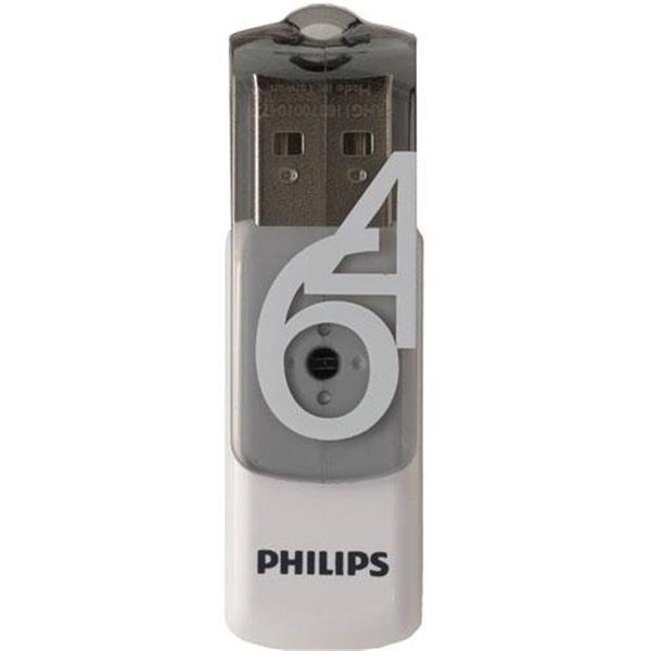 Signify Philips PHMMD64GBVIVIDG 64GB USB 2.0 Vivid Edition Flash Drive - Grey PHMMD64GBVIVIDG
